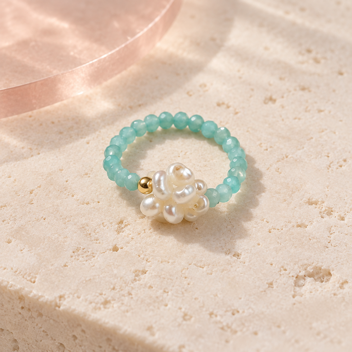 Aqua Pearl Cloud Ring design by Bloomy