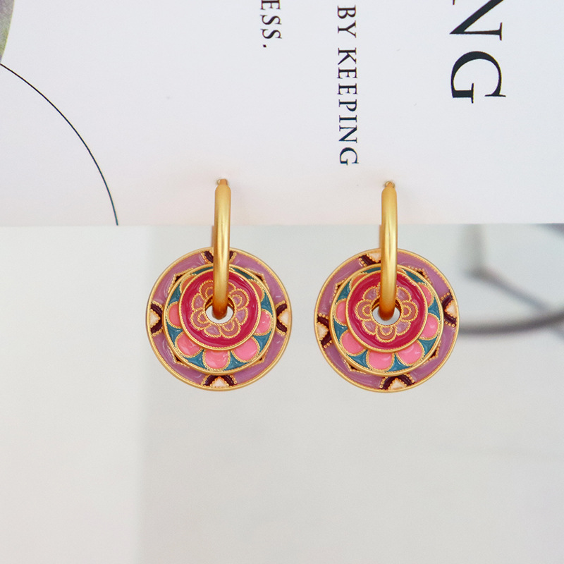 Rose Medallion Earrings