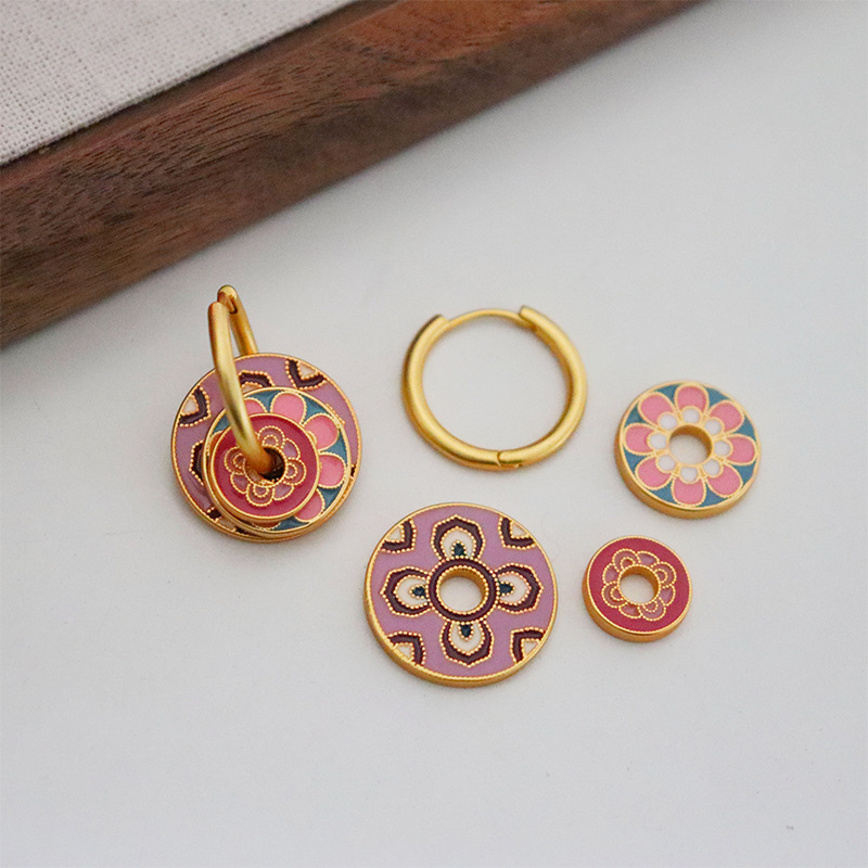 Rose Medallion Earrings