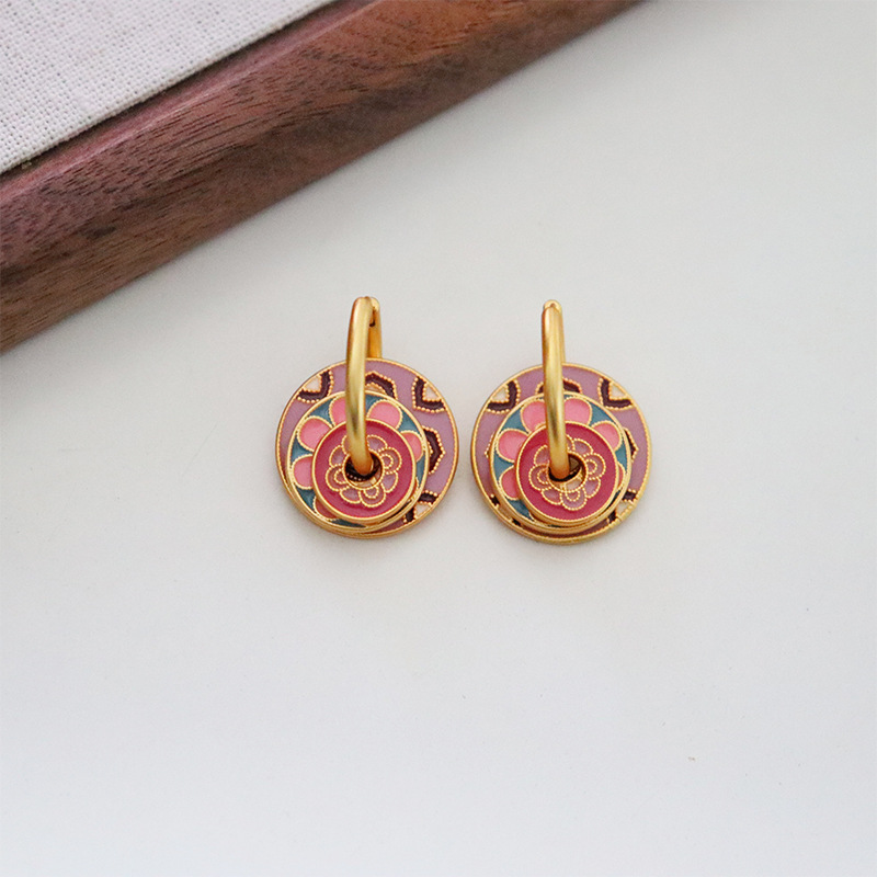 Rose Medallion Earrings
