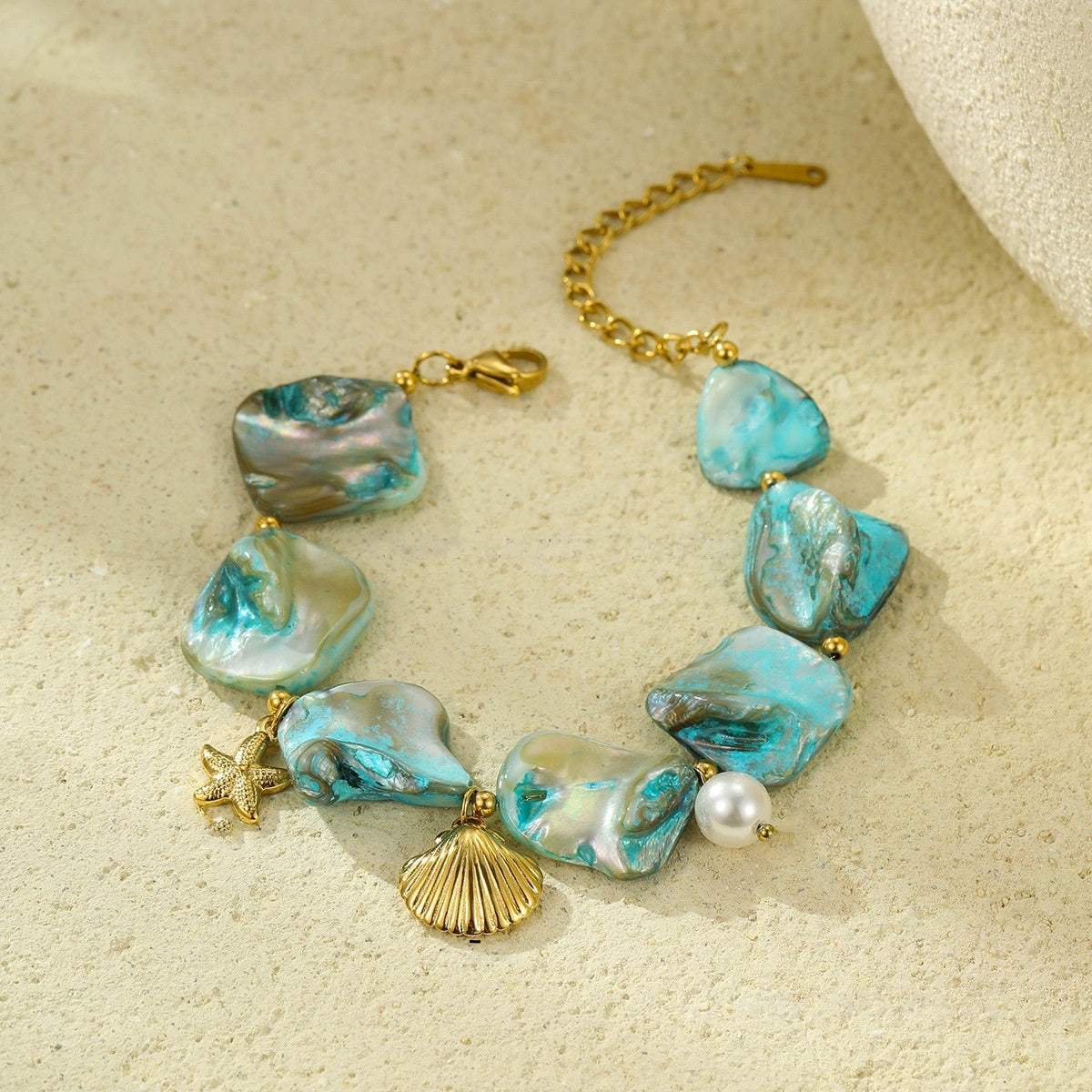 Aqua Tide Seashell Bracelet