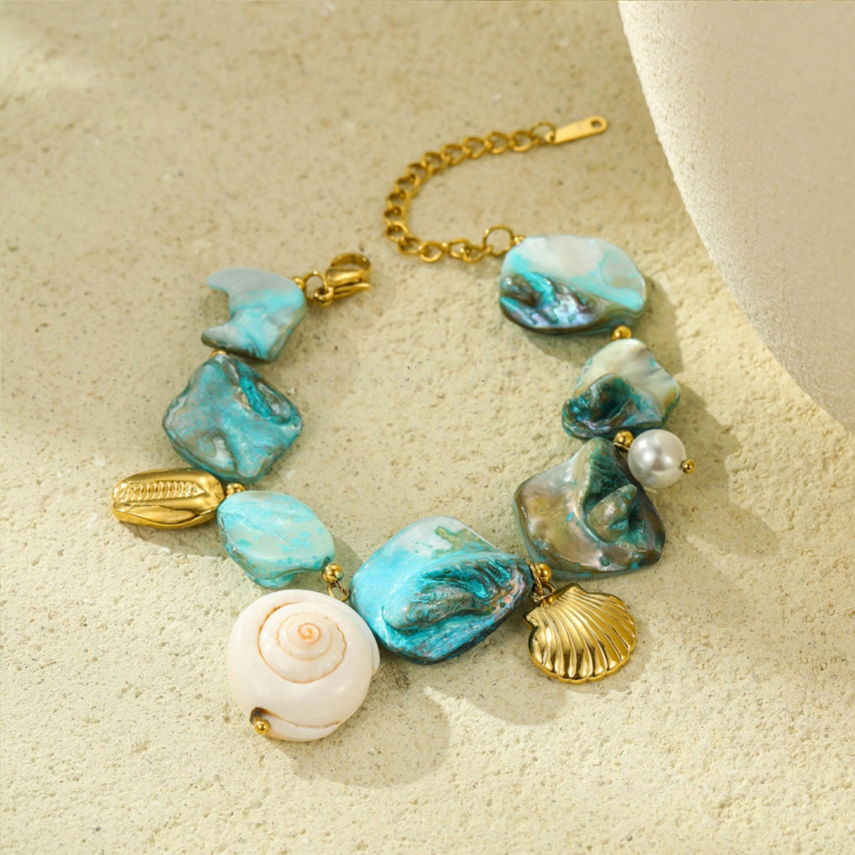 Azure Coast Seashell Bracelet