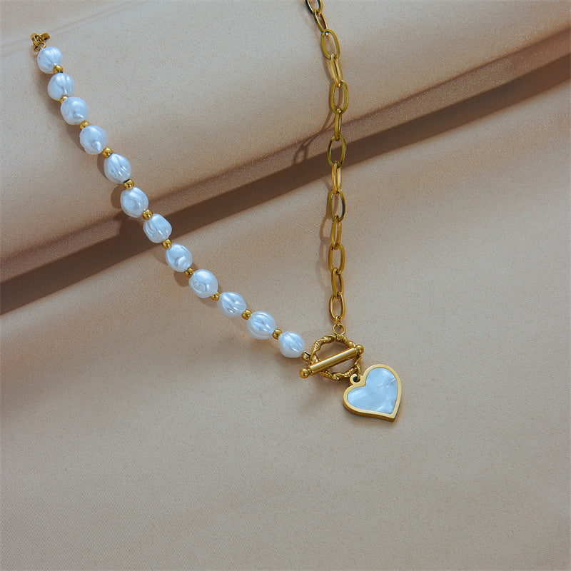 Ivory Heart Toggle Necklace