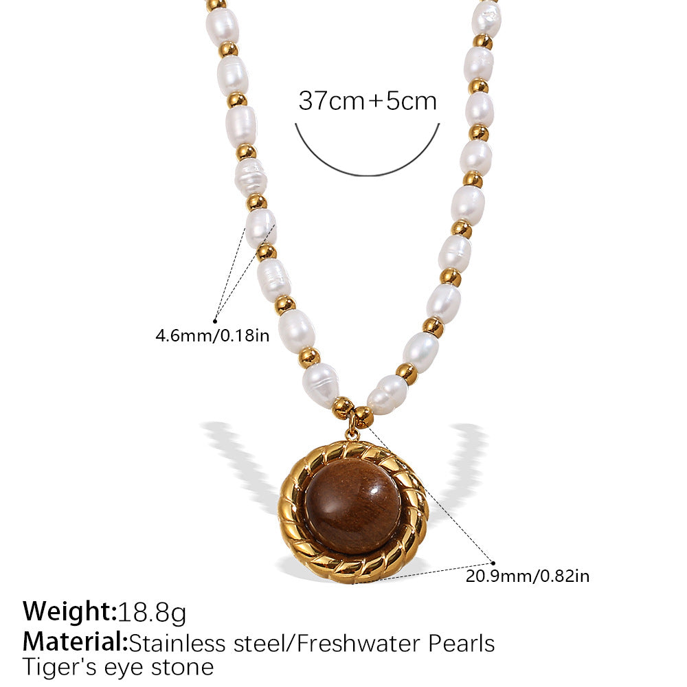 Natural Pearl Charm Necklace