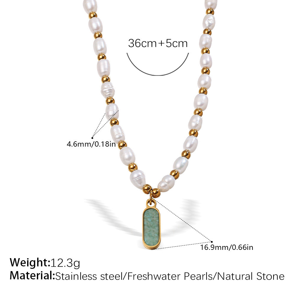 Natural Pearl Charm Necklace