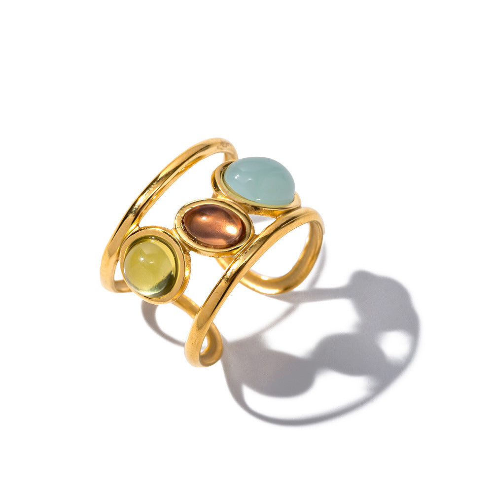 Trio Gem Open Ring