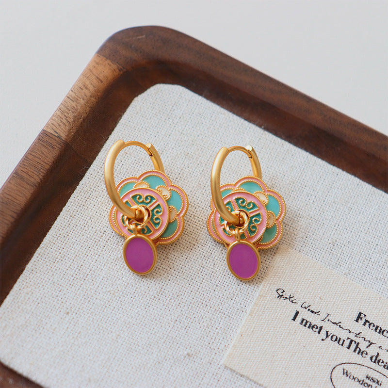 Pink Orchid Earrings