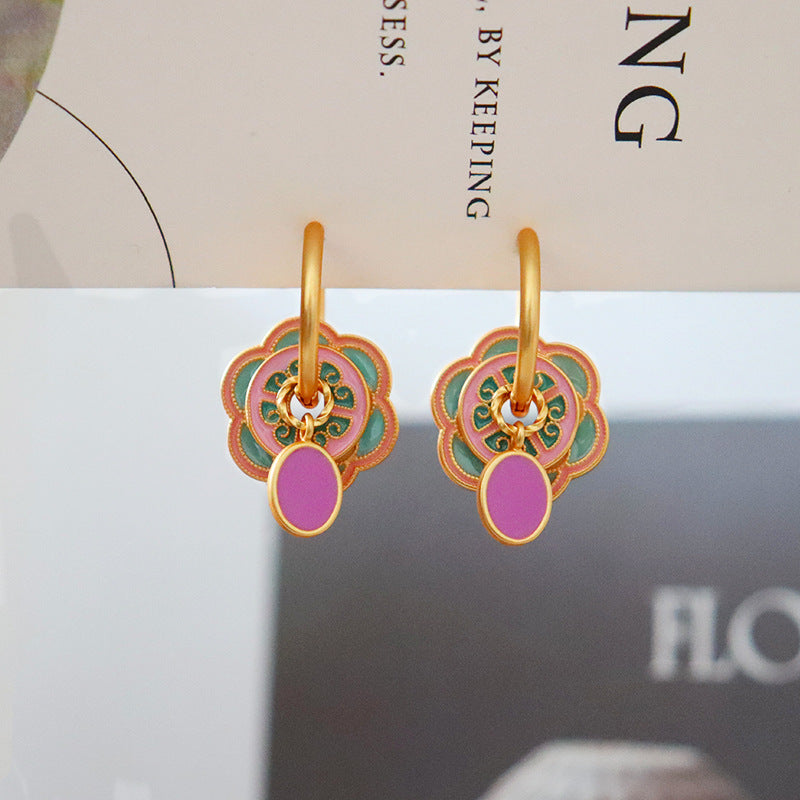 Pink Orchid Earrings