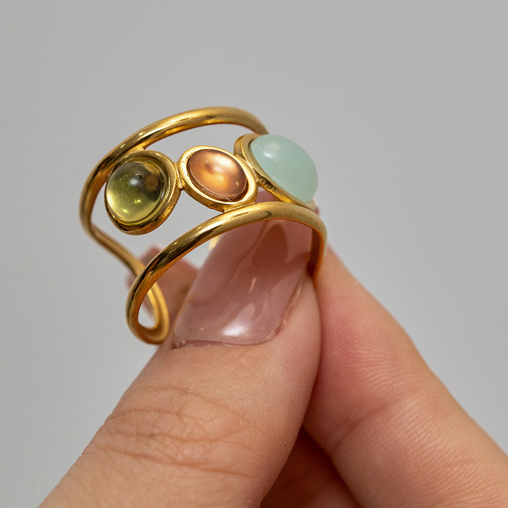 Trio Gem Open Ring