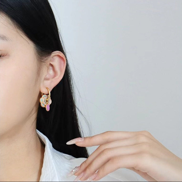 Pink Orchid Earrings