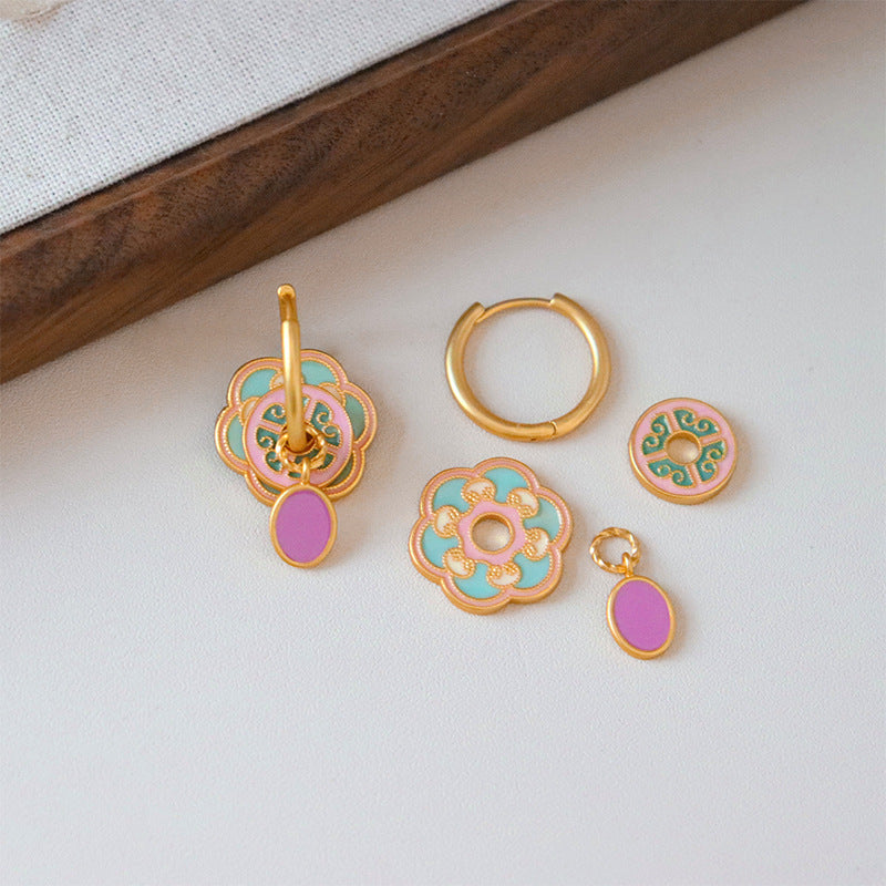 Pink Orchid Earrings