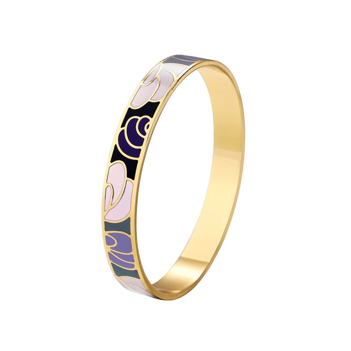 Lavender Bloom Enamel Bangle