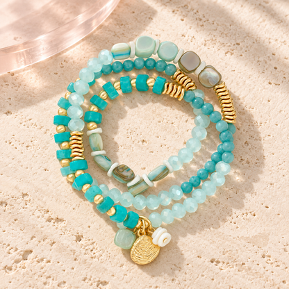 Azzurra Tide turquoise triple-wrap bracelet by Bloomy