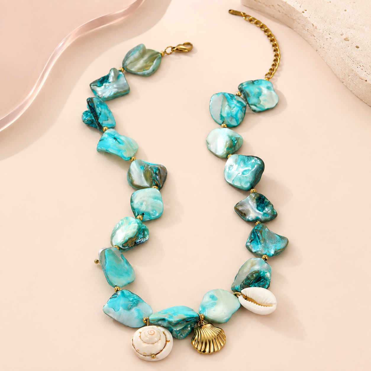 Aqua Shore Necklace – full view