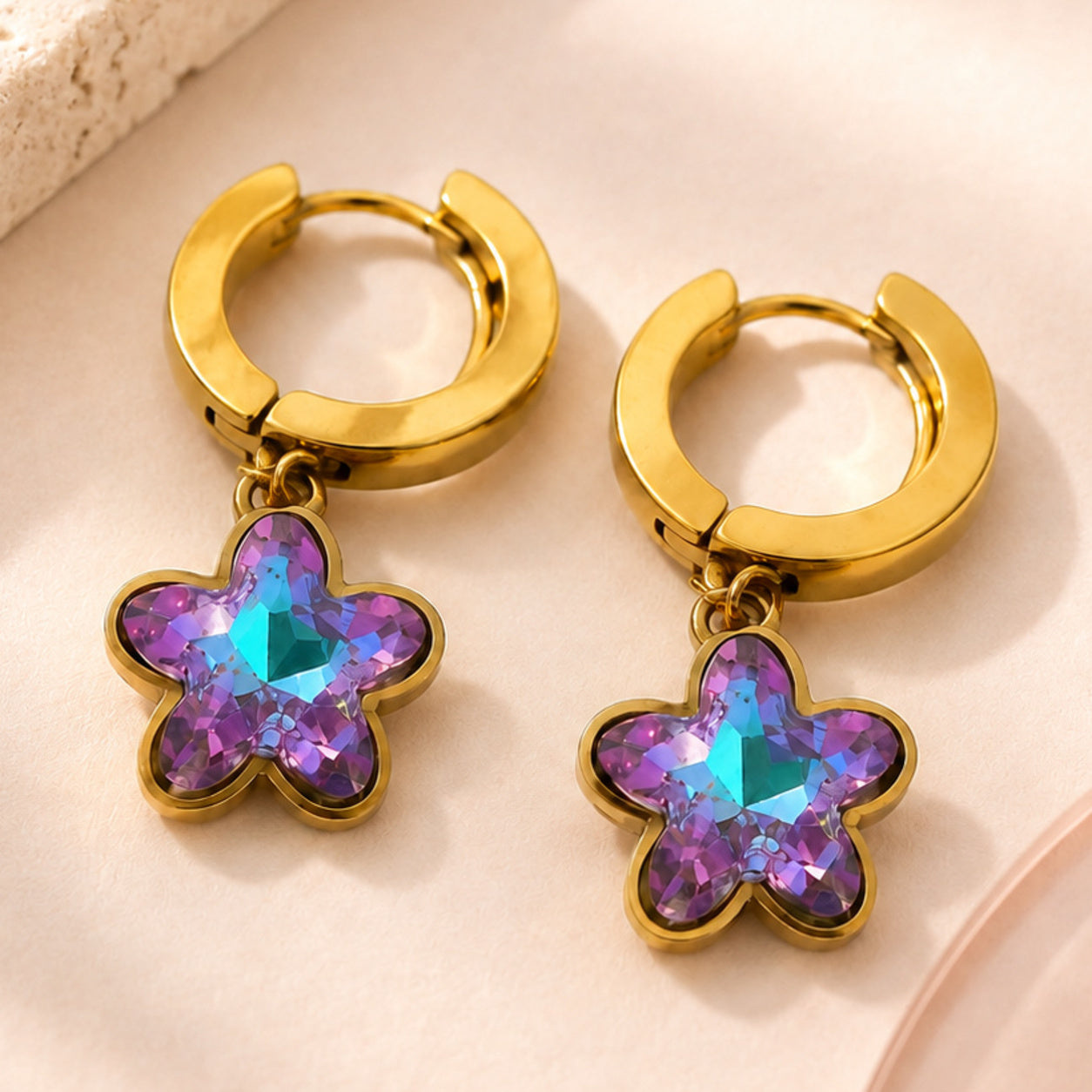 Aurora Bloom Earrings – single close-up detail