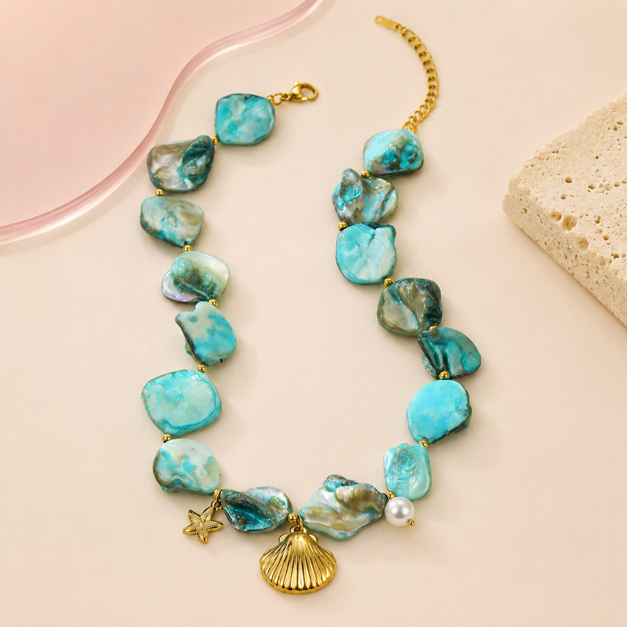 Blue Current Necklace – full view