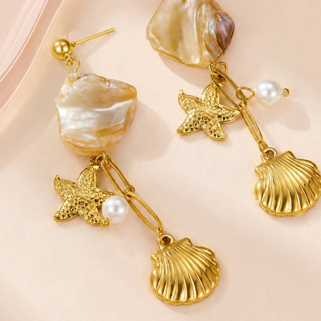 Golden Drift Earrings – single close-up detail