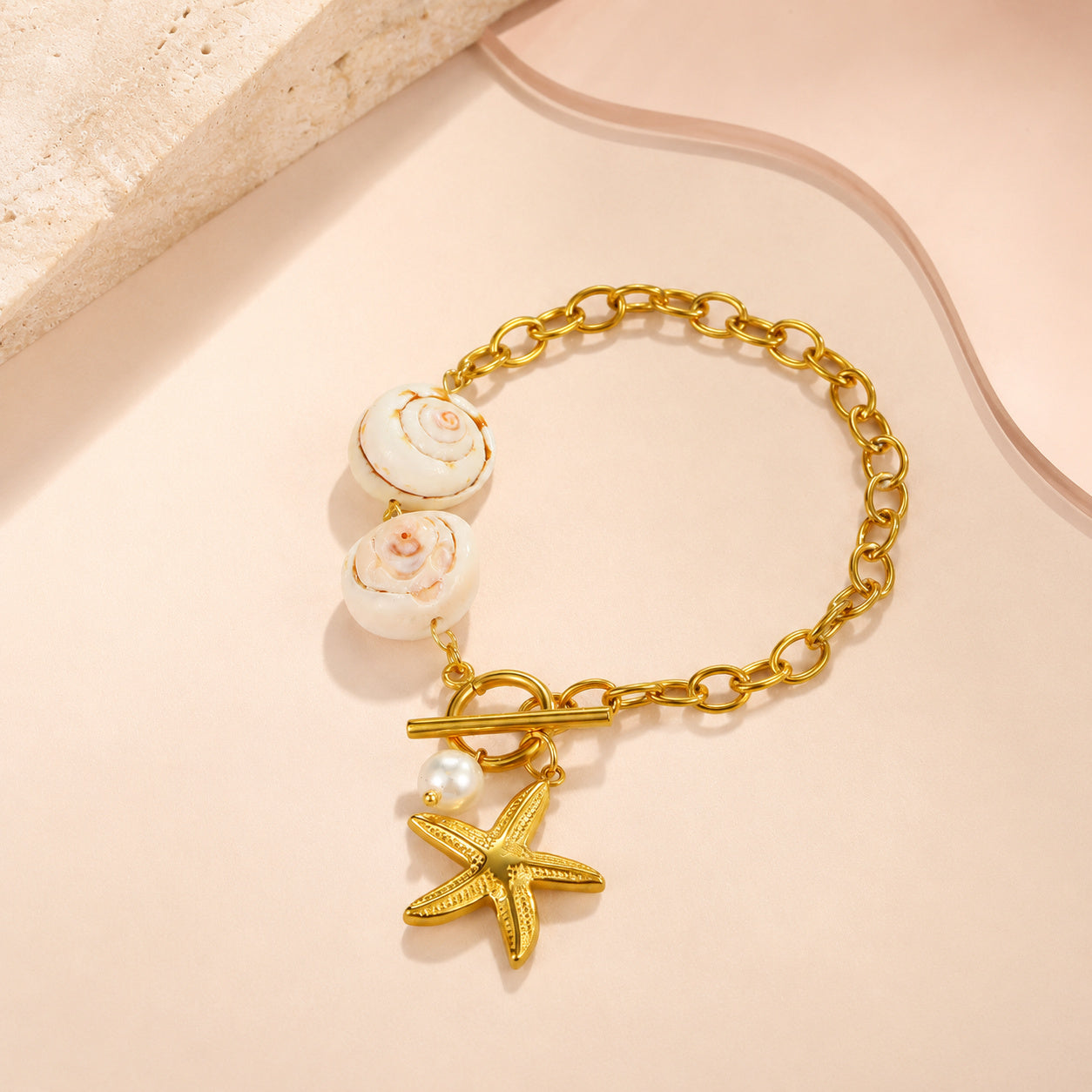 Golden Star Charm Bracelet – full view