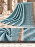 Bloomy Heritage Paisley Pashmina in Sky Pearl