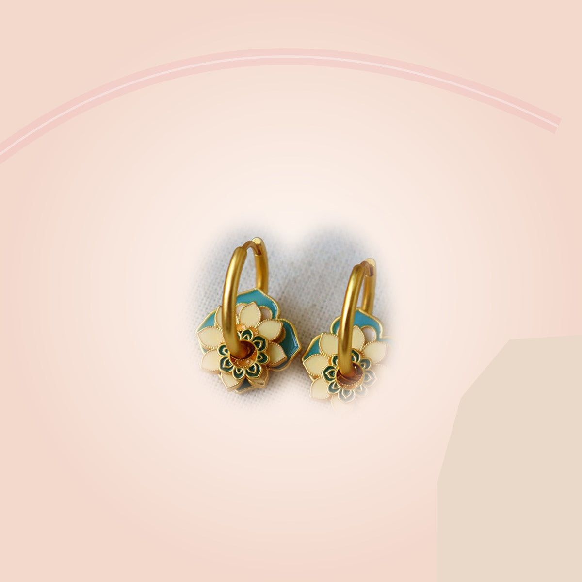 Ivory Bloom Earrings — full product view