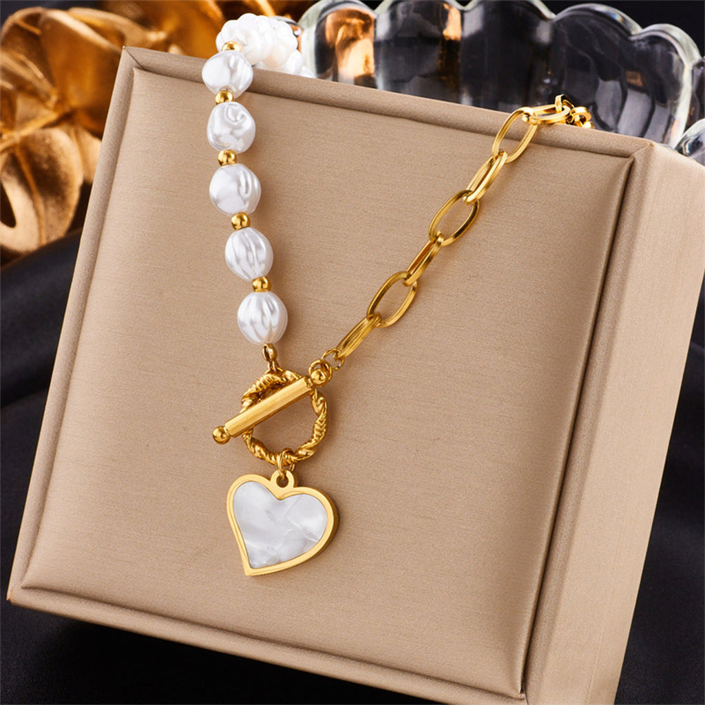 Ivory Heart Toggle Necklace