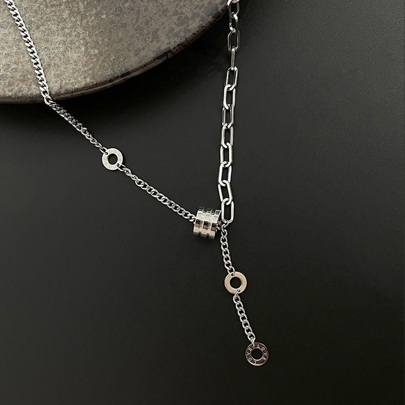 Layered Chain Disc Necklace