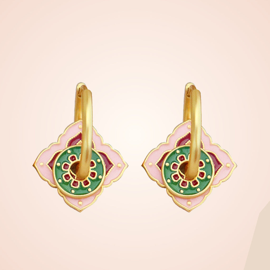 Lilac Bloom Earrings — detail view
