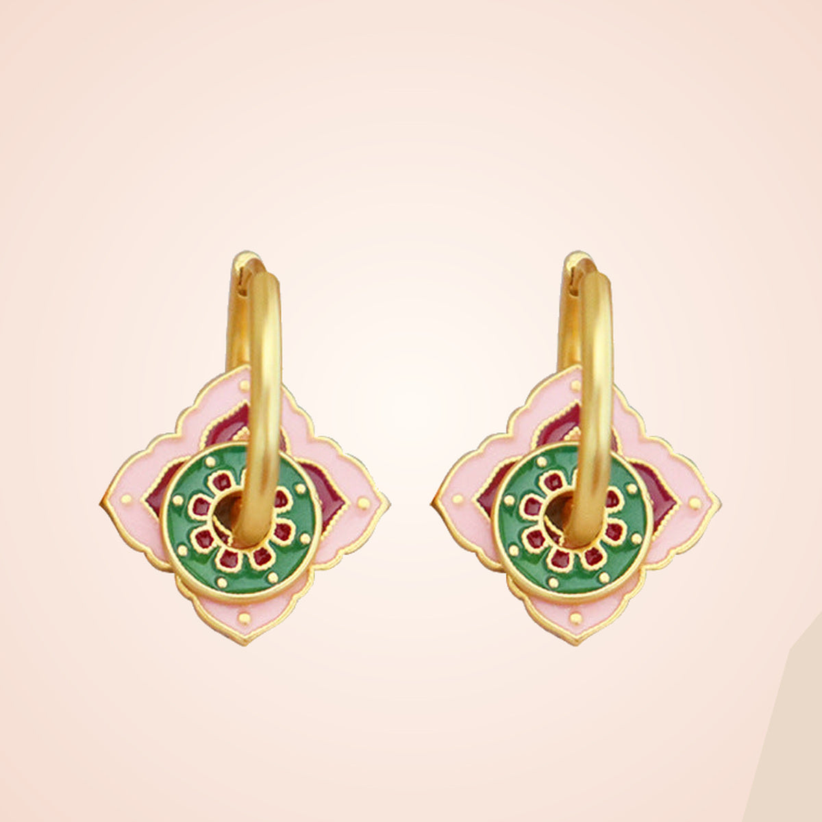 Lilac Bloom Earrings — detail view