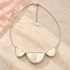 Maribar Mother of Pearl Silver-Tone Necklace on ivory stone with blush acrylic