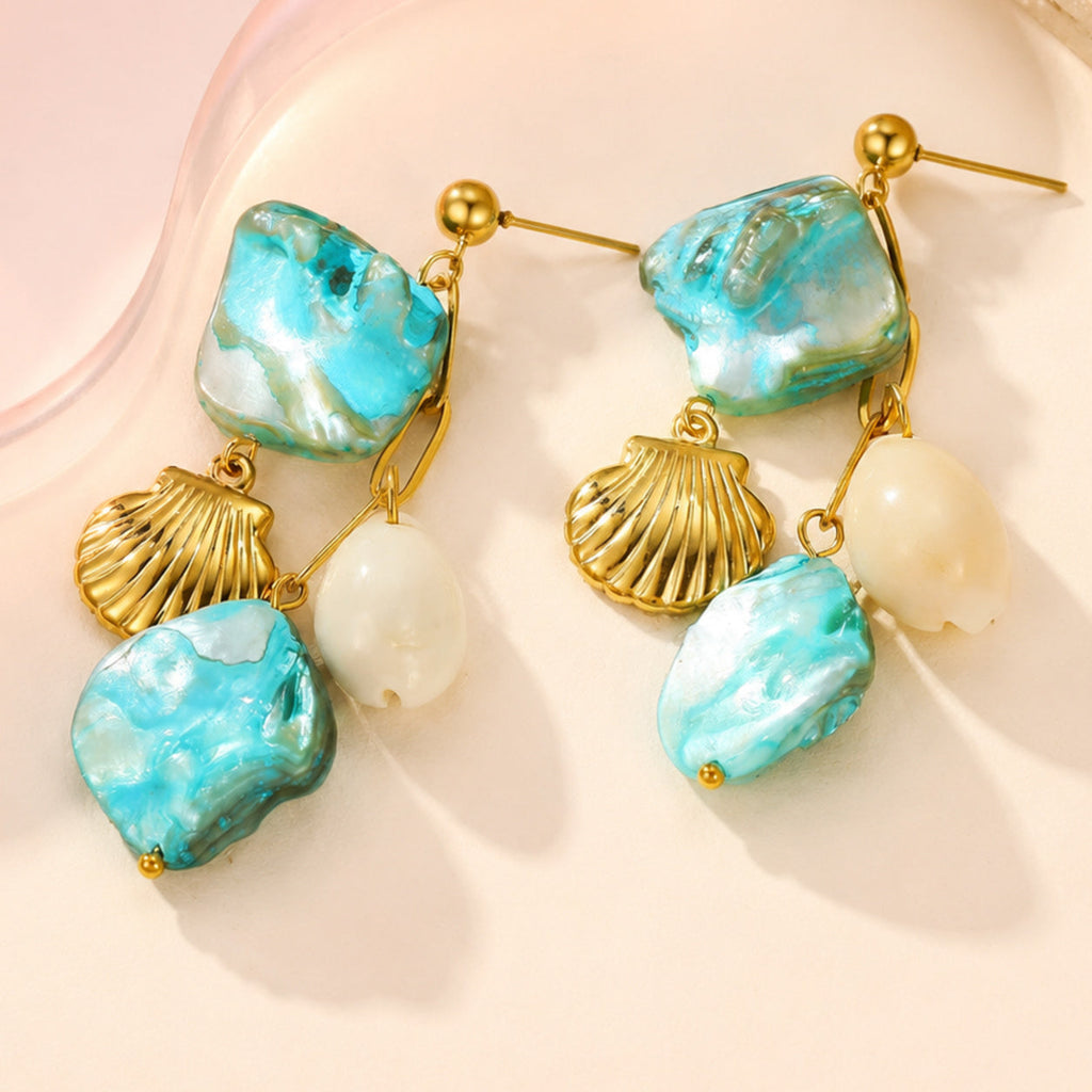 Ocean Pebble Earrings — detail view