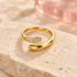 Lumi Zircon Open Ring in clear, product view