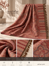 Bloomy Ornamental Paisley Pashmina in Rose Terracotta