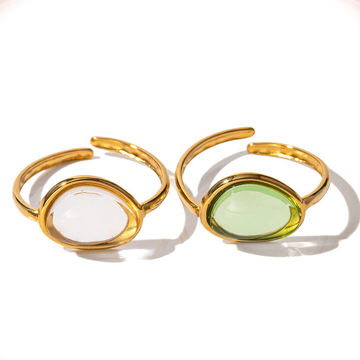 Oval Gem Adjustable Ring — detail view