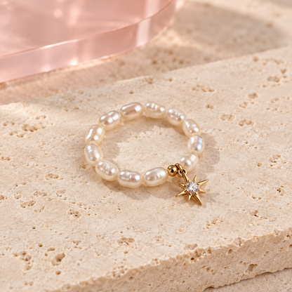 Pearl Charm Ring – Crystal Star variant product view