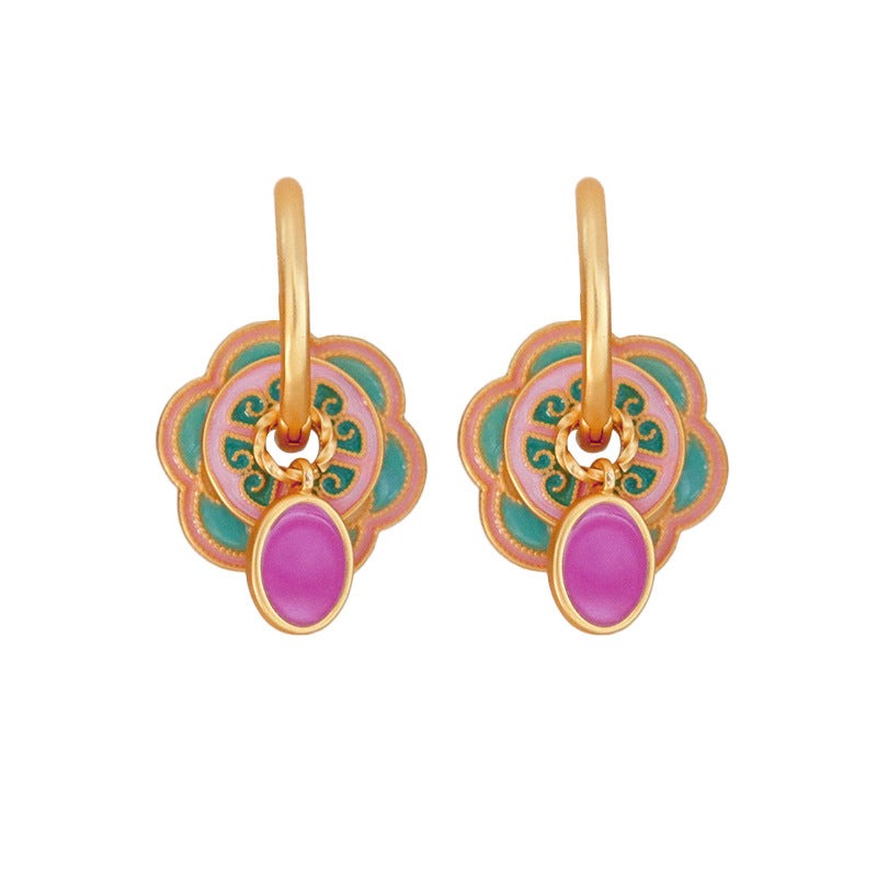 Pink Orchid Earrings