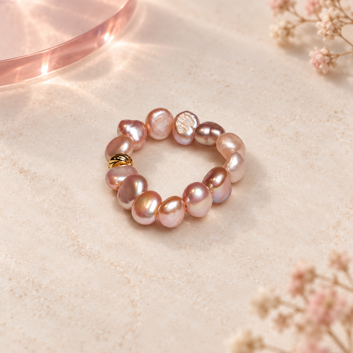 Rosé Baroque Pearl Ring product view