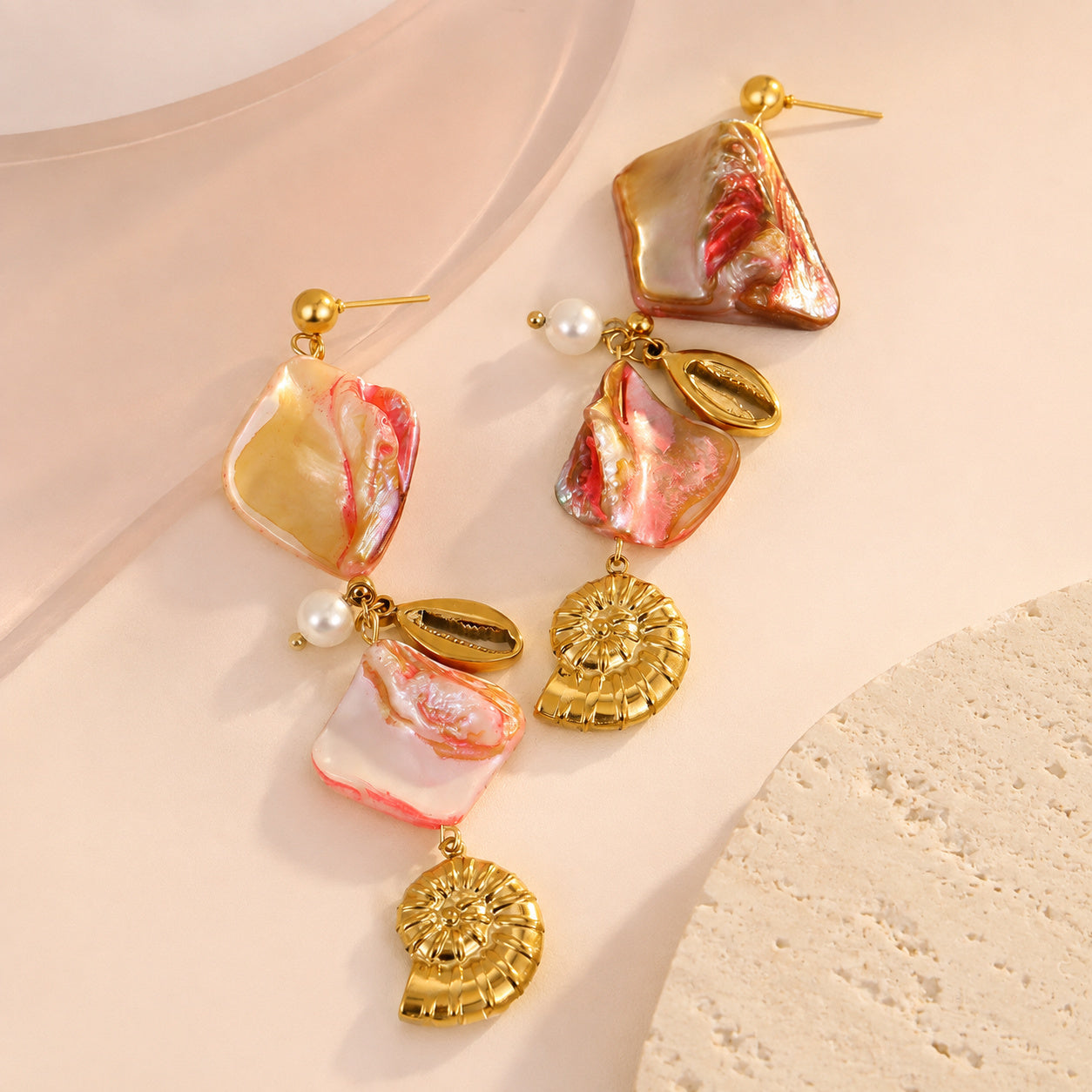 Rosy Tide Earrings — product image