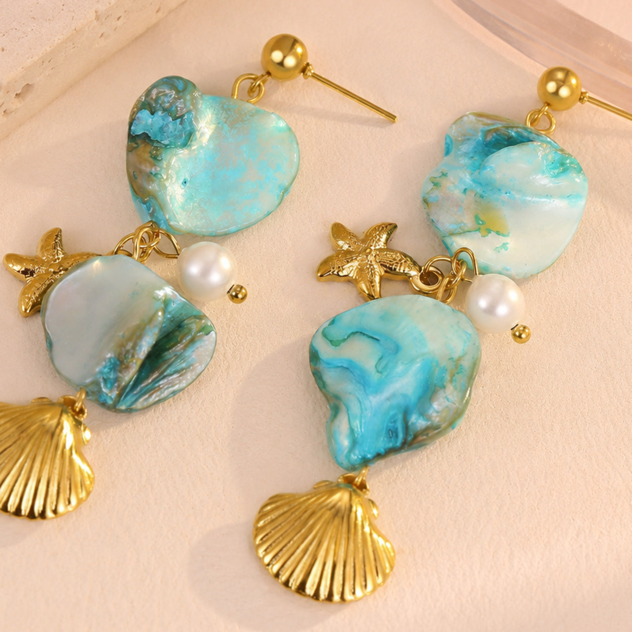 Tidal Bloom Earrings — detail view