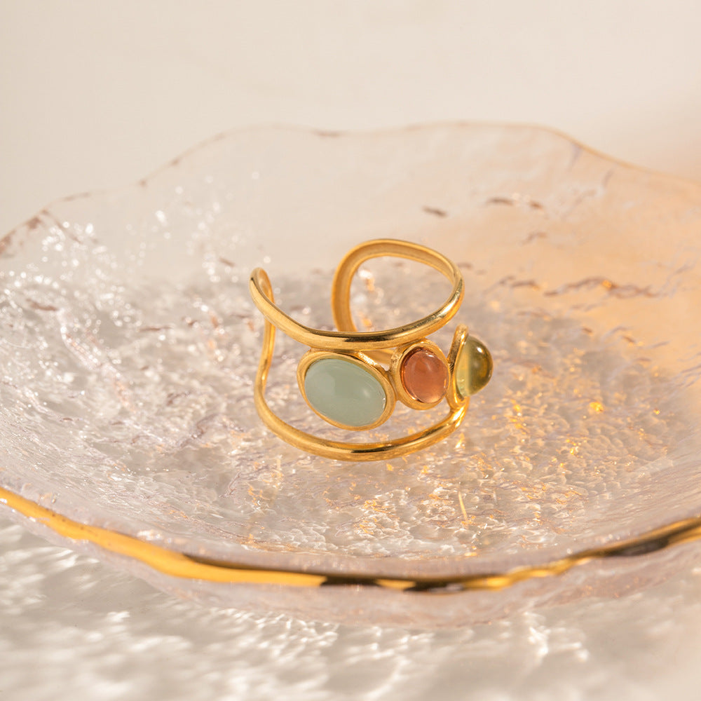 Trio Gem Open Ring
