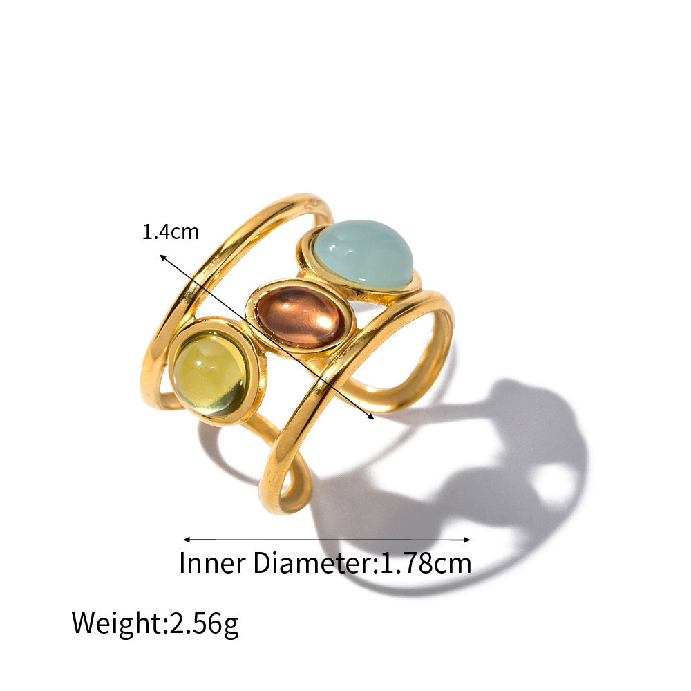 Trio Gem Open Ring