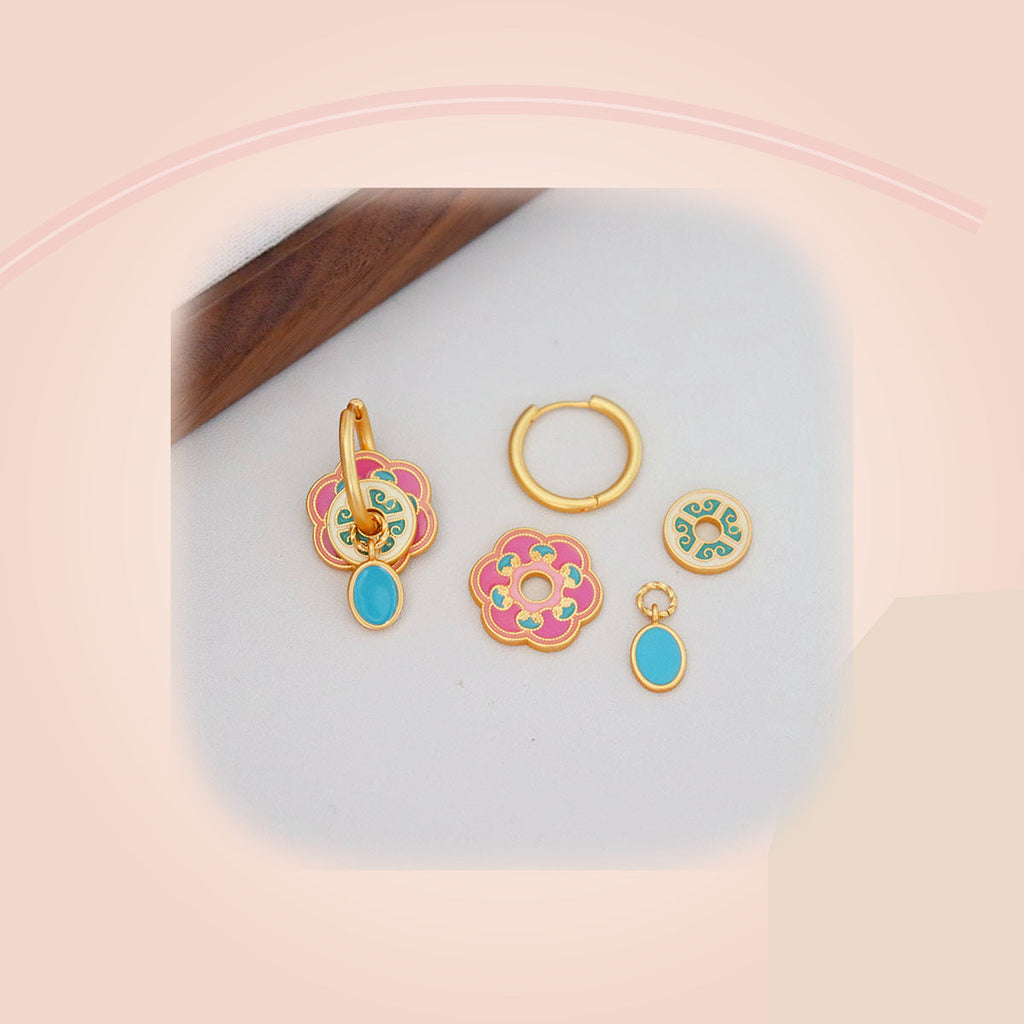 Turquoise Bloom Earrings — full product view