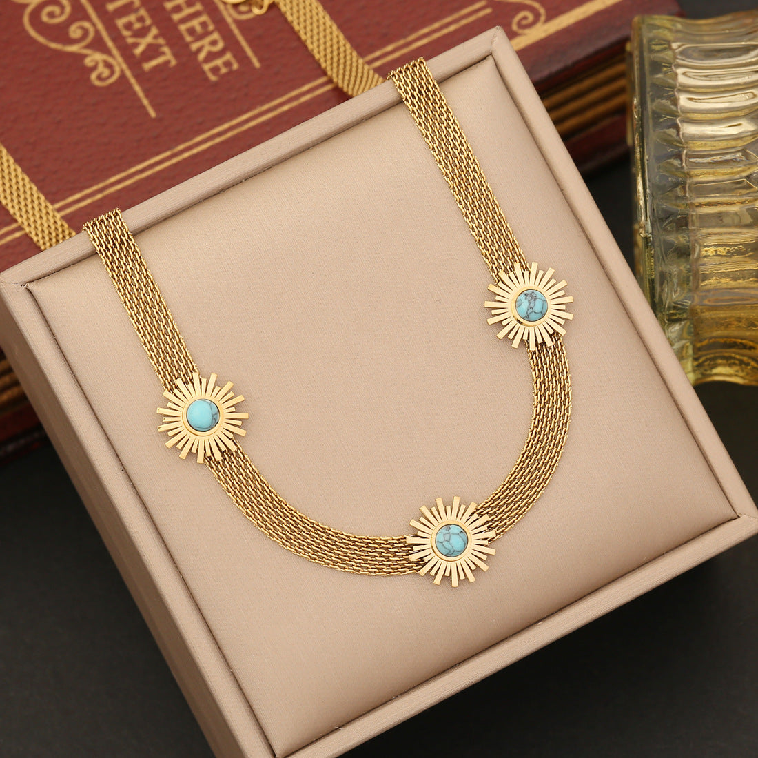 Turquoise Sunburst Jewelry Set