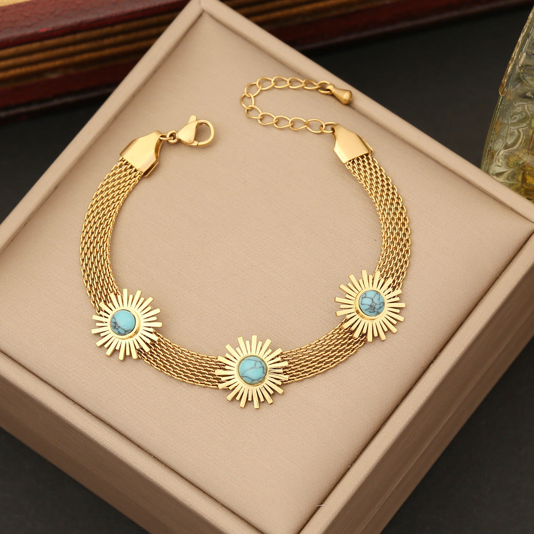 Turquoise Sunburst Jewelry Set
