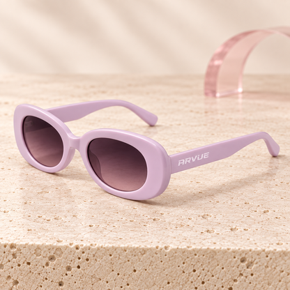 Daydream Diva Blush Pink sunglasses branded angle view - Bloomy