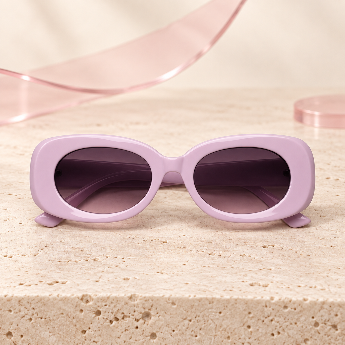 Daydream Diva Blush Pink sunglasses front view - Bloomy