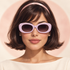 Daydream Diva Blush Pink sunglasses on model - Bloomy