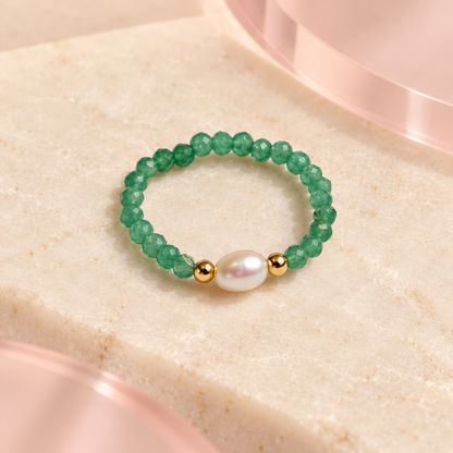 Emerald Pearl Glow Ring design by Bloomy
