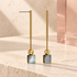Kotak Mother of Pearl Gold Earrings on Bloomy ivory stone and blush acrylic