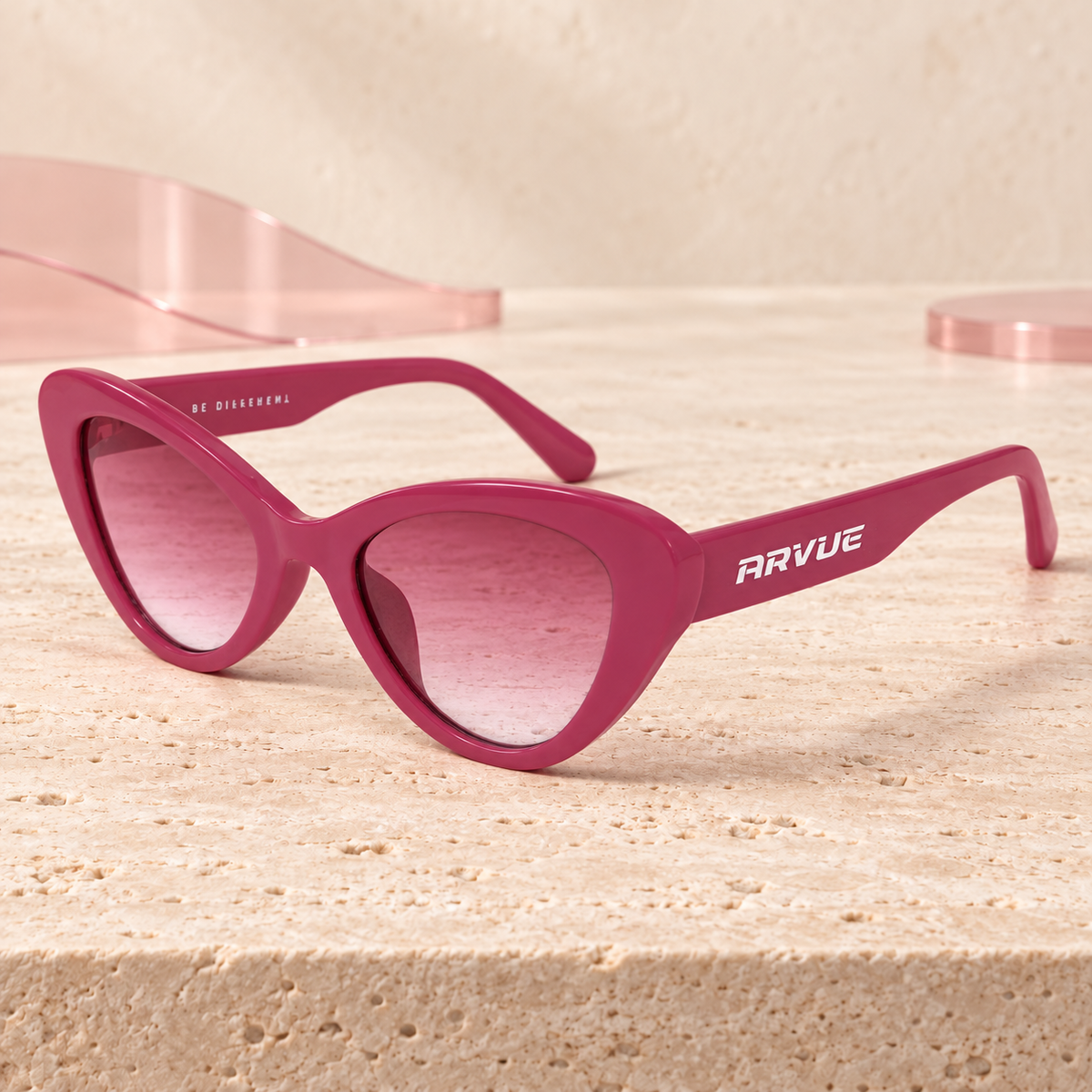 Lipstick Lies Deep Berry sunglasses angle view - Bloomy