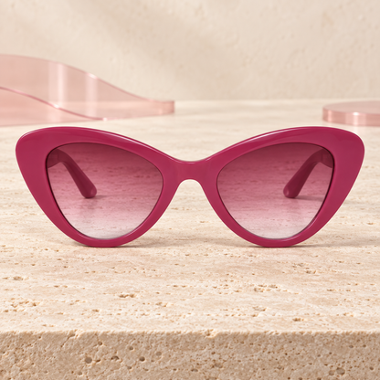 Lipstick Lies Deep Berry sunglasses front view - Bloomy